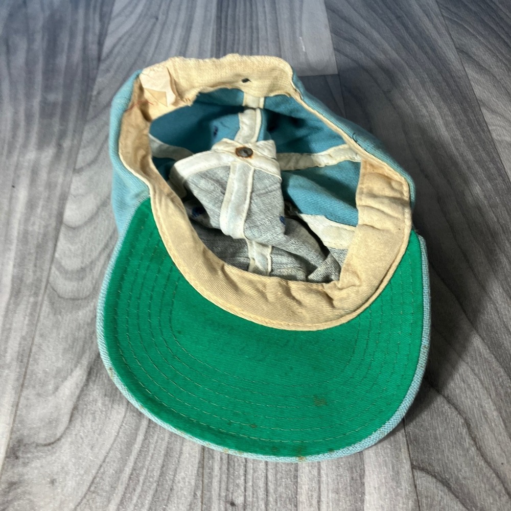 Atlanta Braves Hat Vintage Baseball Cap Men's Adjustable Blue‎ Green Underbrim - Picture 4 of 5